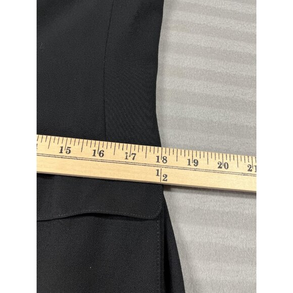 Lauren Ralph Lauren Blazer Womens 8 Black Wool Lined Double Breasted Made in USA - Picture 7 of 11